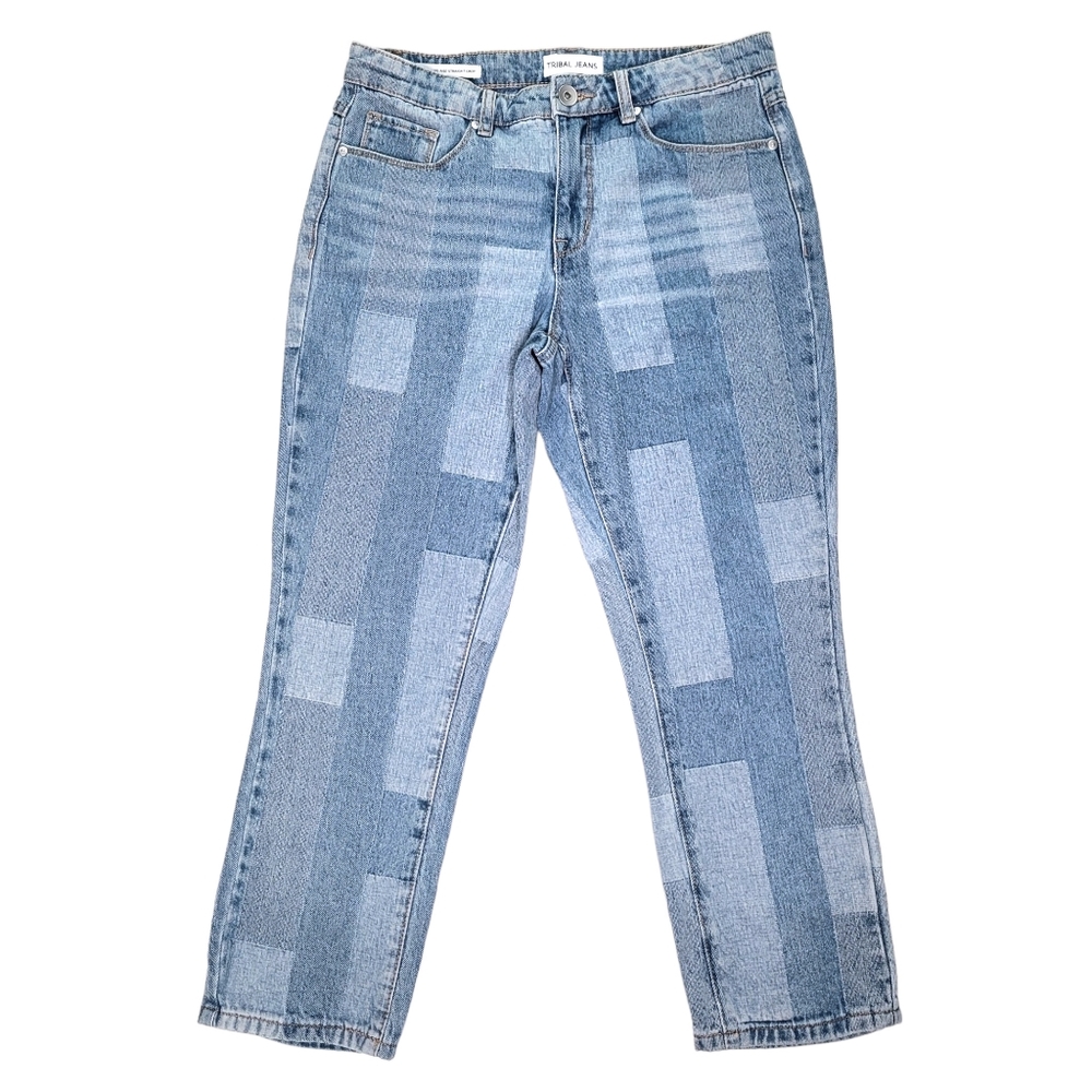 Tribal | Audrey Mid Rise Straight Crop | Size 8